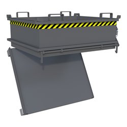 Bauer Südlohn Mini-Klappbodenbehälter MSB 400, lackiert, Mausgrau