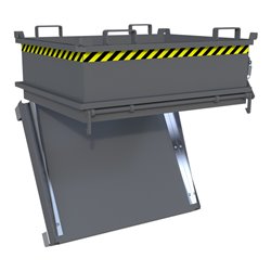 Bauer Südlohn Mini-Klappbodenbehälter MSB 400, lackiert, Mausgrau