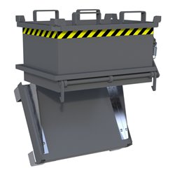 Bauer Südlohn Mini-Klappbodenbehälter MSB 150, lackiert, Mausgrau