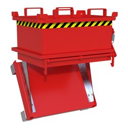 Bauer Südlohn Mini-Klappbodenbehälter MSB 150, lackiert, Feuerrot