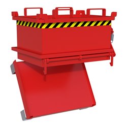 Bauer Südlohn Mini-Klappbodenbehälter MSB 150, lackiert, Feuerrot