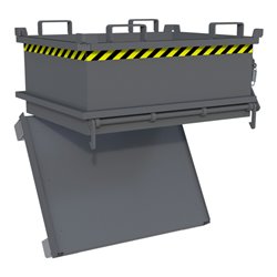 Bauer Südlohn Mini-Klappbodenbehälter MSB 250, lackiert, Mausgrau