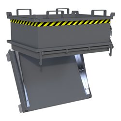 Bauer Südlohn Mini-Klappbodenbehälter MSB 250, lackiert, Mausgrau