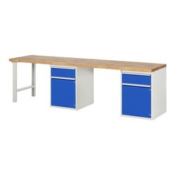 Rau Werkbank 7502A8, B3000xT700xH840mm, 2x Schublade-TA, 2x Tür