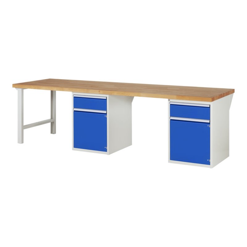 Rau Werkbank 7502A8, B3000xT900xH890mm, 2x Schublade-TA, 2x Tür