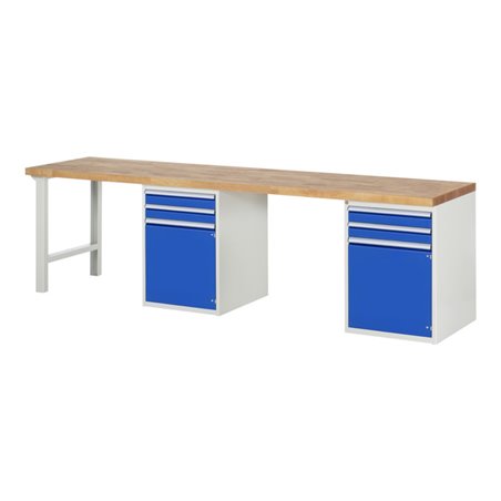 Rau Werkbank 7503A8, B3000xT700xH890mm, 4x Schublade-TA, 2x Tür