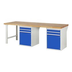 Rau Werkbank 7503A8, B2500xT900xH840mm, 4x Schublade-TA, 2x Tür