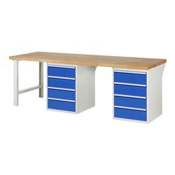 Rau Werkbank 7509A8, B2500xT900xH890mm, 8x Schublade-TA