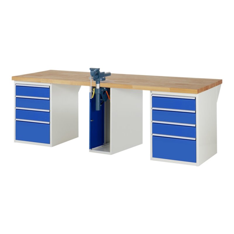 Rau Werkbank 7510A0, B2500xT900xH840mm, 8x Schublade-TA, 1x SSKL