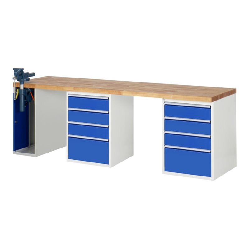 Rau Werkbank 7510A9, B2500xT700xH840mm, 8x Schublade-TA, 1x SSKL