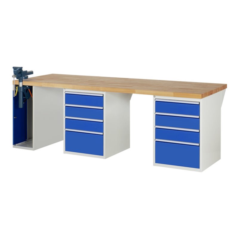 Rau Werkbank 7510A9, B2500xT900xH840mm, 8x Schublade-TA, 1x SSKL