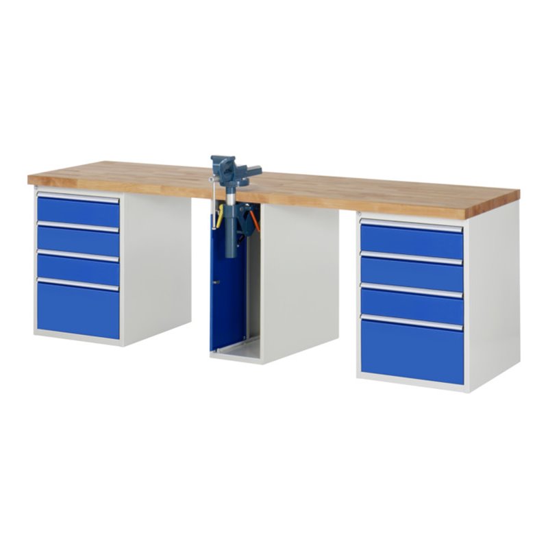 Rau Werkbank 7510A0, B2500xT700xH890mm, 8x Schublade-TA, 1x SSKL