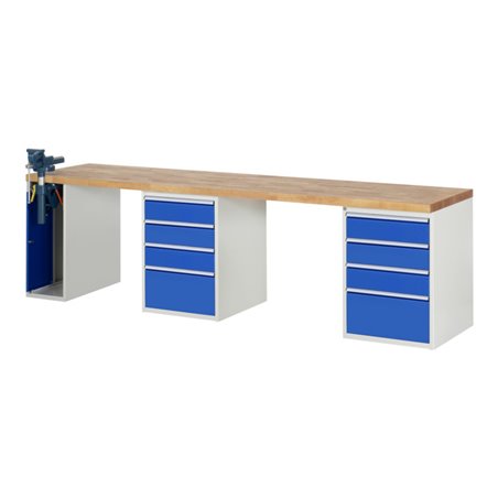 Rau Werkbank 7510A9, B3000xT700xH890mm, 8x Schublade-TA, 1x SSKL