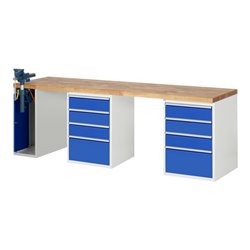 Rau Werkbank 7510A9, B2500xT700xH890mm, 8x Schublade-TA, 1x SSKL