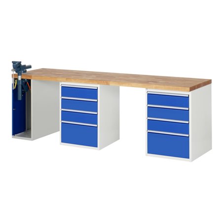 Rau Werkbank 7510A9, B2500xT700xH890mm, 8x Schublade-TA, 1x SSKL