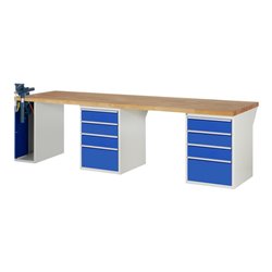 Rau Werkbank 7510A9, B3000xT900xH890mm, 8x Schublade-TA, 1x SSKL