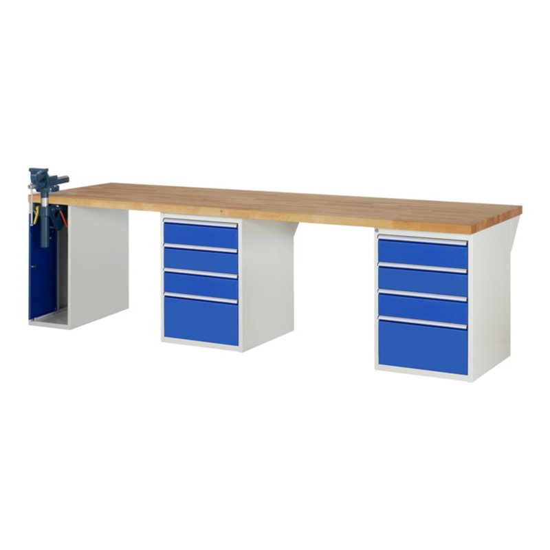 Rau Werkbank 7510A9, B3000xT900xH890mm, 8x Schublade-TA, 1x SSKL