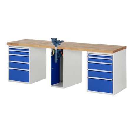 Rau Werkbank 7511A0, B2500xT700xH890mm, 10x Schublade-TA, 1x SSKL