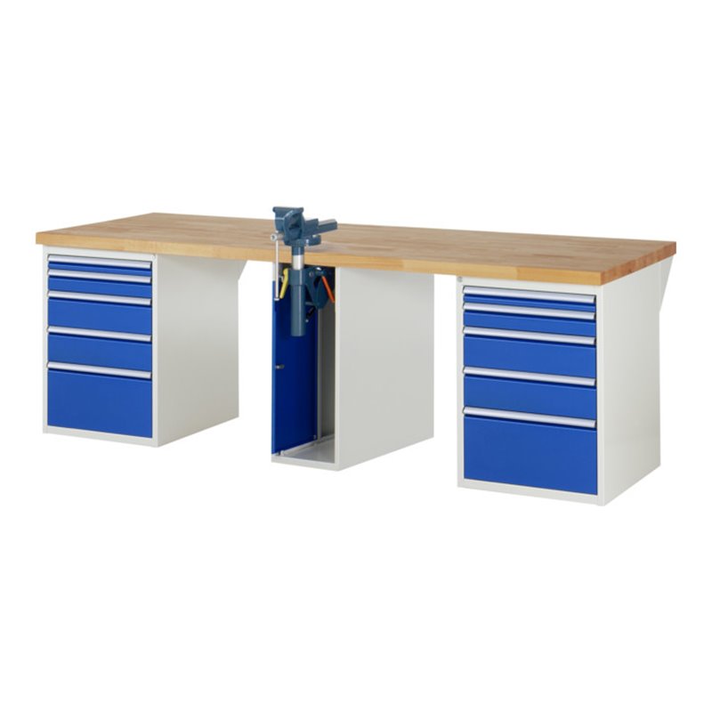 Rau Werkbank 7511A0, B2500xT900xH890mm, 10x Schublade-TA, 1x SSKL