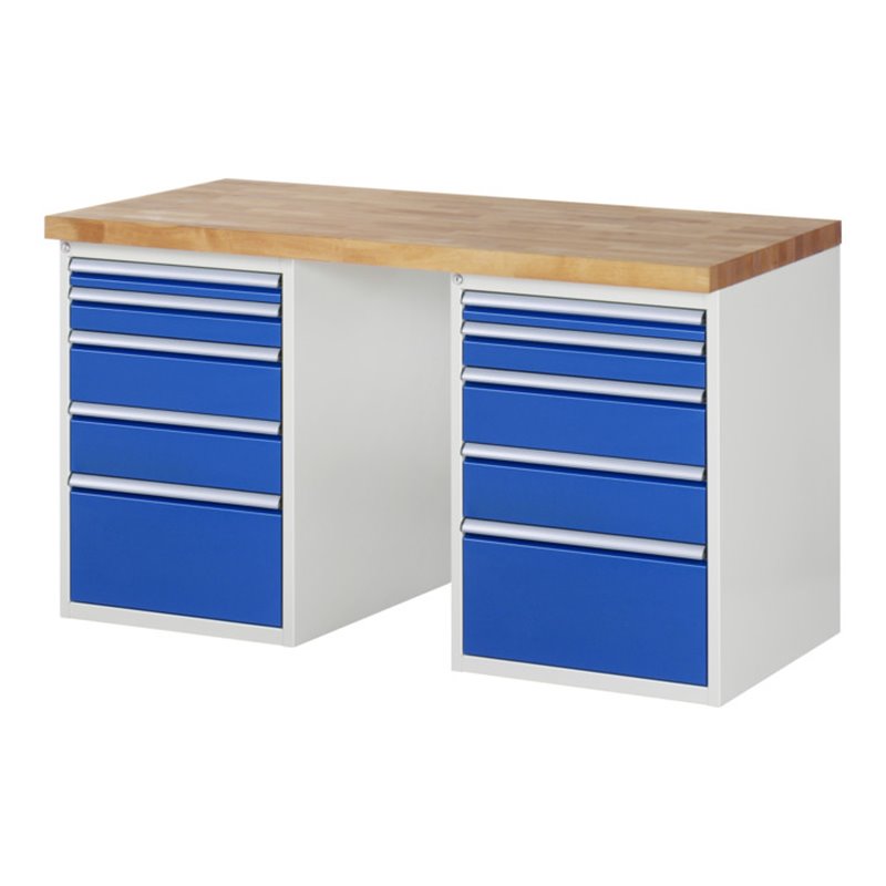 Rau Werkbank 7511A3, B1500xT700xH890mm, 10x Schublade-TA