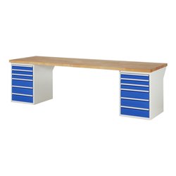 Rau Werkbank 7515A3, B3000xT900xH890mm, 12x Schublade-TA