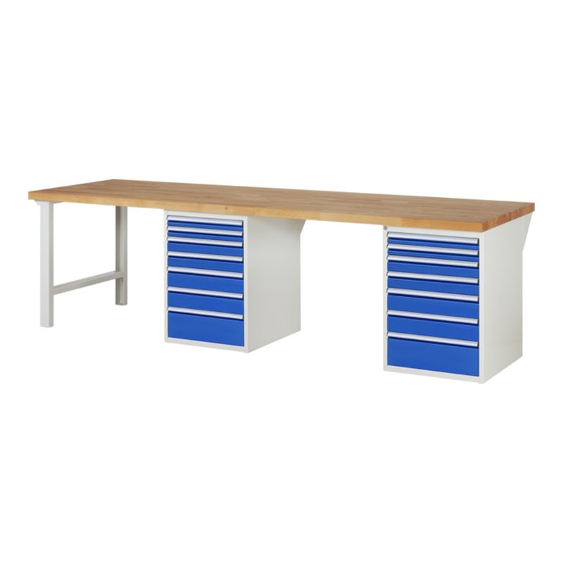 Rau Werkbank 7517A8, B3000xT900xH840mm, 14x Schublade-TA