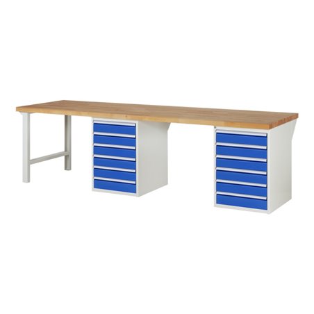 Rau Werkbank 7516A8, B3000xT900xH890mm, 12x Schublade-TA