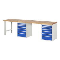 Rau Werkbank 7517A8, B3000xT700xH890mm, 14x Schublade-TA