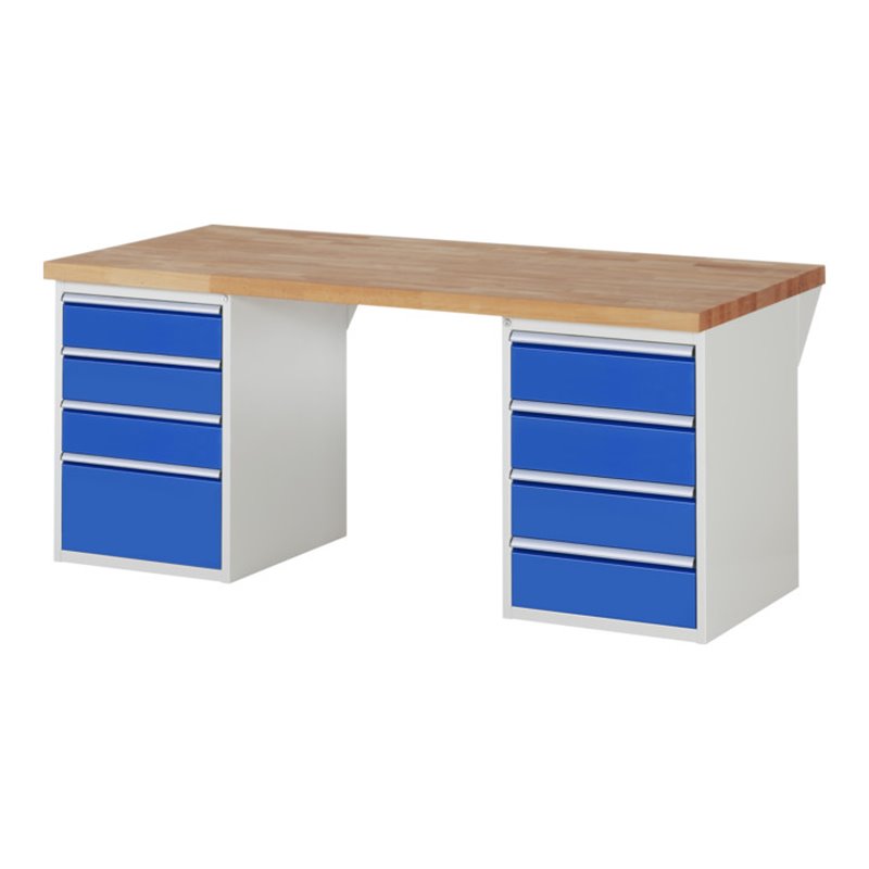 Rau Werkbank 7820A3, B2000xT900xH840mm, 8x Schublade-TA