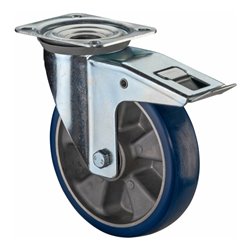 BS Rollen Lenkrolle L420.B92 mit Totalfeststeller Rad Ø 200mm 300kg, Stahl verzinkt