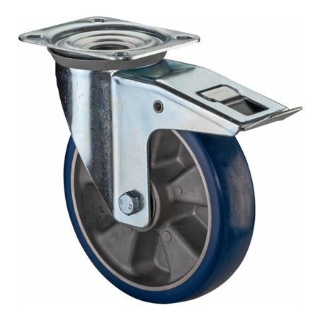 BS Rollen Lenkrolle L420.B92 mit Totalfeststeller Rad Ø 200mm 300kg, Stahl verzinkt