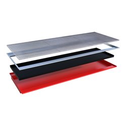 Bauer Südlohn Einhängewanne mit PE-Einsatz EHW 3300 PE, lackiert, Feuerrot