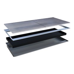 Bauer Südlohn Einhängewanne mit PE-Einsatz EHW 2700 PE, lackiert, Mausgrau