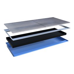 Bauer Südlohn Einhängewanne mit PE-Einsatz EHW 2700 PE, lackiert, Lichtblau