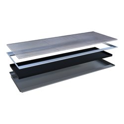 Bauer Südlohn Einhängewanne mit PE-Einsatz EHW 3300 PE, lackiert, Mausgrau