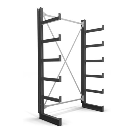 STIER Kragarmregal einseitig mit 5 Ebenen