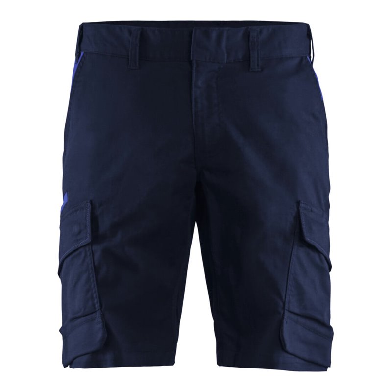Blakläder Shorts Industrie Stretch, marineblau / kornblau, Konfektionsgröße 46