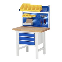 Rau Werkbank 7127A1, H790-1140mm, höhenverstellbar, 3x Schublade-TA