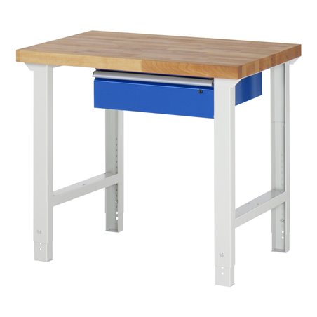 Rau Werkbank 7001A1, H790-1140mm, höhenverstellbar, 1x Schublade-TA