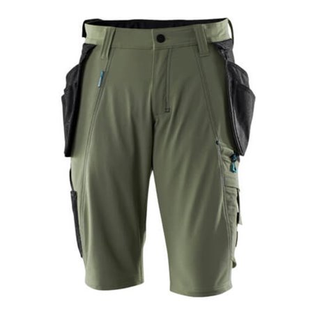 Mascot Shorts mit abnehmbaren Hängetaschen Handwerkershorts moosgrün