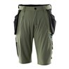 Mascot Shorts mit abnehmbaren Hängetaschen Handwerkershorts moosgrün