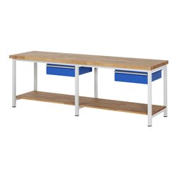Rau Werkbank 8001A7, H840-1040mm, höhenverstellbar, 2x Schublade-TA