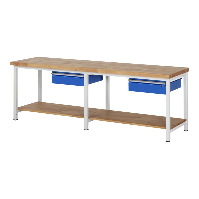 Rau Werkbank 8001A7, H840-1040mm, höhenverstellbar, 2x Schublade-TA