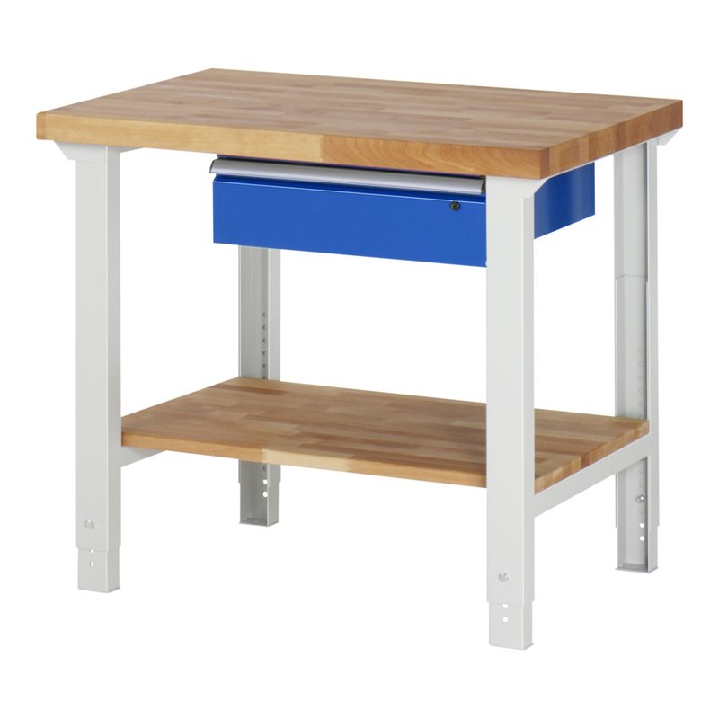 Rau Werkbank 7001A7, H790-1140mm, höhenverstellbar, 1x Schublade-TA