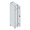 C+P Spind Classic PLUS, Füße, 1 Abteil, 1950x300x500mm, 7035/3003 Verschluss Sicherheits-Drehriegel 3 Garderobenhaken