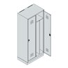 C+P Spind Classic PLUS, Sockel, 2 Abteile, 1950x800x500mm, 7035/3003 Verschluss Sicherheits-Drehriegel 4 Garderobenhaken Trennwa