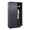 C+P Spind Classic PLUS, Sockel, 3 Abteile, 1950x900x500mm, 7016/7016 Verschluss Sicherheits-Drehriegel 3 Garderobenhaken