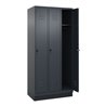 C+P Spind Classic PLUS, Sockel, 3 Abteile, 1950x900x500mm, 7016/7016 Verschluss Sicherheits-Drehriegel 3 Garderobenhaken