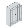 C+P Spind Classic PLUS, Sockel, 4 Abteile, 1950x1200x500mm, 7016/7016 Verschluss Sicherheits-Drehriegel 3 Garderobenhaken