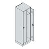 C+P Spind Classic PLUS, Sockel, 2 Abteile, 1950x500x500mm, 7035/5010 Verschluss Zylinderschloss 3 Garderobenhaken